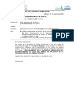 Carta A La Subgerencia de Sobre La Compra de Equipos