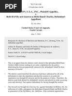 Chevron, U.S.A., Inc. v. Beth Hand, Now Known As Beth Hand Charles, 763 F.2d 1184, 10th Cir. (1985)