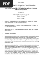 United States v. Arria Chyvonne Graves A/K/A Karen Lynn McAfee, 785 F.2d 870, 10th Cir. (1986)