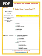 2 Generation Curriculum & PDP Reading Lesson Plan