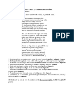 LUCRARE SCRISĂ LA LIMBA ŞI LITERATURA ROMÂNA PE SEMESTRUL AL II. Clasa A XI+a