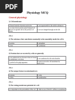 Physiology MCQ