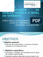 Análisis de Huella Hídrica A Nivel Vivienda