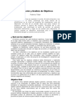 Formulación y Análisis de Objetivos Federico Tobar