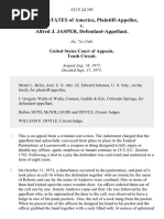 United States v. Alfred J. Jasper, 523 F.2d 395, 10th Cir. (1975)