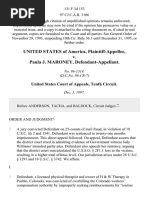 United States v. Paula J. Maroney, 131 F.3d 153, 10th Cir. (1997)