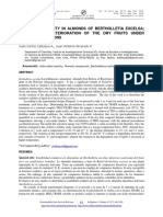 Oxidative Stability in Almonds of Bertholletia Excelsa Accelerated Deterioration of The Dry Fruits Under Thermal Conditions