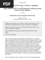 Alfred B. Leavitt and G. P. Decker v. James Allen Scott, by and Through His Guardian Ad Litem Irma Lee Scott, 338 F.2d 749, 10th Cir. (1964)