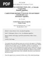 Reid Burton Construction, Inc., A Colorado Corporation v. Carpenters District Council of Southern Colorado, 535 F.2d 598, 10th Cir. (1976)