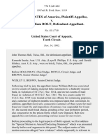 United States v. James William Bolt, 776 F.2d 1463, 10th Cir. (1985)