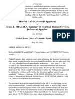 Mildred Davis v. Donna E. Shalala, Secretary of Health & Human Services, 5 F.3d 545, 10th Cir. (1993)