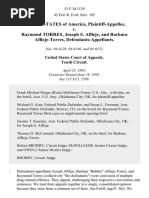 United States v. Raymond Torres, Joseph S. Aflleje, and Barbara Aflleje-Torres, 53 F.3d 1129, 10th Cir. (1995)