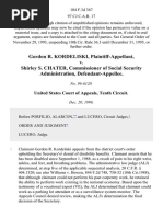 Gordon R. Kordeliski v. Shirley S. Chater, Commissioner of Social Security Administration, 104 F.3d 367, 10th Cir. (1996)