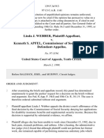 Linda J. Webber v. Kenneth S. Apfel, Commissioner of Social Security, 139 F.3d 913, 10th Cir. (1998)