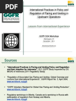 International Practices in Policy and Regulation of Flaring and Venting in Upstream Operations