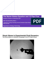 The Navier-Stokes Equation and 1D Pipe Flow