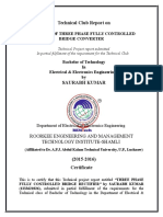 Technical Club Report On: Simulaon of Three Phase Fully Controlled Bridge Converter