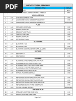 Architectural - Drawing List