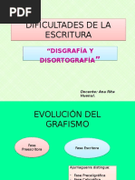 Disgrafia y Disotografia