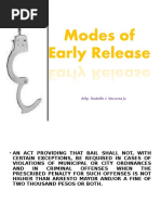 Modes of Early Release