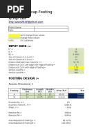 Strap Footing Design Spreadsheet