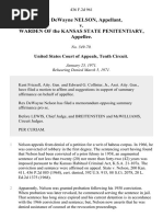 Rex Dewayne Nelson v. Warden of The Kansas State Penitentiary, 436 F.2d 961, 10th Cir. (1971)