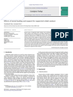 Effects of Metal Loading and Support For Supported Cobalt Catalyst