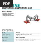 7MH7125 Siemens Milltronics MCS Belt Scale