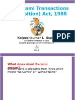 The Benami Transactions (Prohibition) Act, 1988: Kalpeshkumar L Gupta