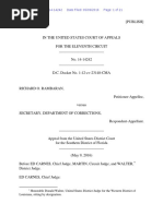 Richard O. Rambaran v. Secretary, Department of Corrections, 11th Cir. (2016)