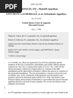 A.A. Profiles, Inc. v. City of Ft. Lauderdale, 850 F.2d 1483, 11th Cir. (1988)