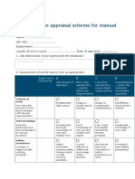 B2 Appraisal Form For Manual Workers