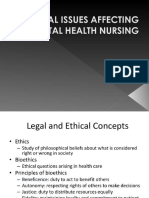 Legal Issues Affecting Mental Health Nursing