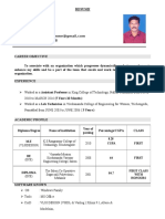 Resume: M.E 8.28 Cgpa First