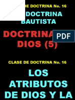 Leccion 16 Doctrina de Dios ATRIBUTOS de DIOS Y LA Trinidad