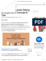 How To Solve Linear Sitting Arrangement - Concept & Tips