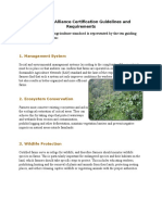 Rainforest Alliance Certification Guidelines and Requirements