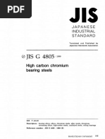 JIS G4805:1999 High Carbon Chromium Bearing Steels