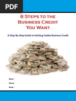 8 Steps To The Biz Credit You Want