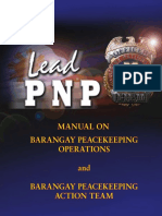 Manual On Barangay Peacekeeping Operations and Bpat