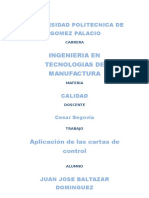 Investigación de La Aplicación de Las Cartas de Control Con Ejemplos Prácticos