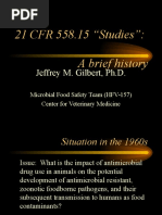 21 CFR 558.15 "Studies": A Brief History: Jeffrey M. Gilbert, PH.D