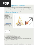 Thermal Properties of Materials