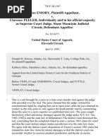 Beoties Emory v. Clarence Peeler, Individually and in His Official Capacity As Superior Court Judge, Stone Mountain Judicial Circuit, 756 F.2d 1547, 11th Cir. (1985)