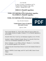 Pat Jordan v. Time, Incorporated, Pat Jordan v. Time, Incorporated, 111 F.3d 102, 11th Cir. (1997)