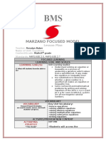 Marzano Focused Model: Lesson Plan