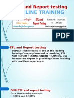 ETL Testing Online Training in Hyderabad