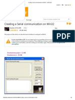 Creating A Serial Communication On Win32