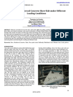 Behavior of Reinforced Concrete Skew Slab Under Different Loading Conditions