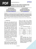 Stabilization of Soil Using Incinerated Hospital Waste and Lime